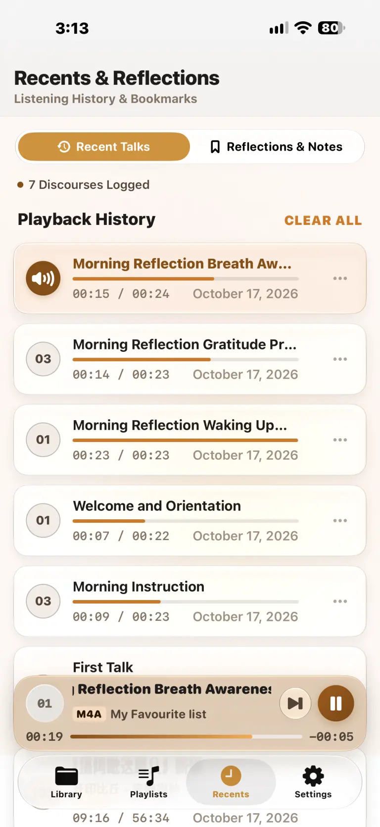 Sati Player recents and reflections